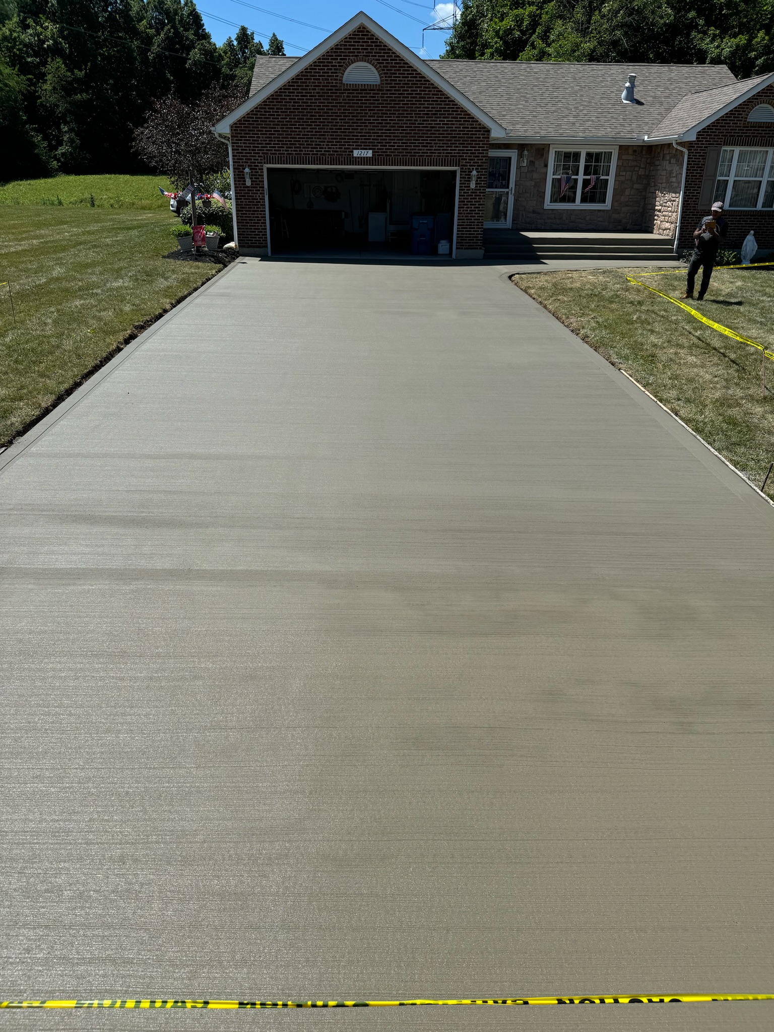 Concrete driveway