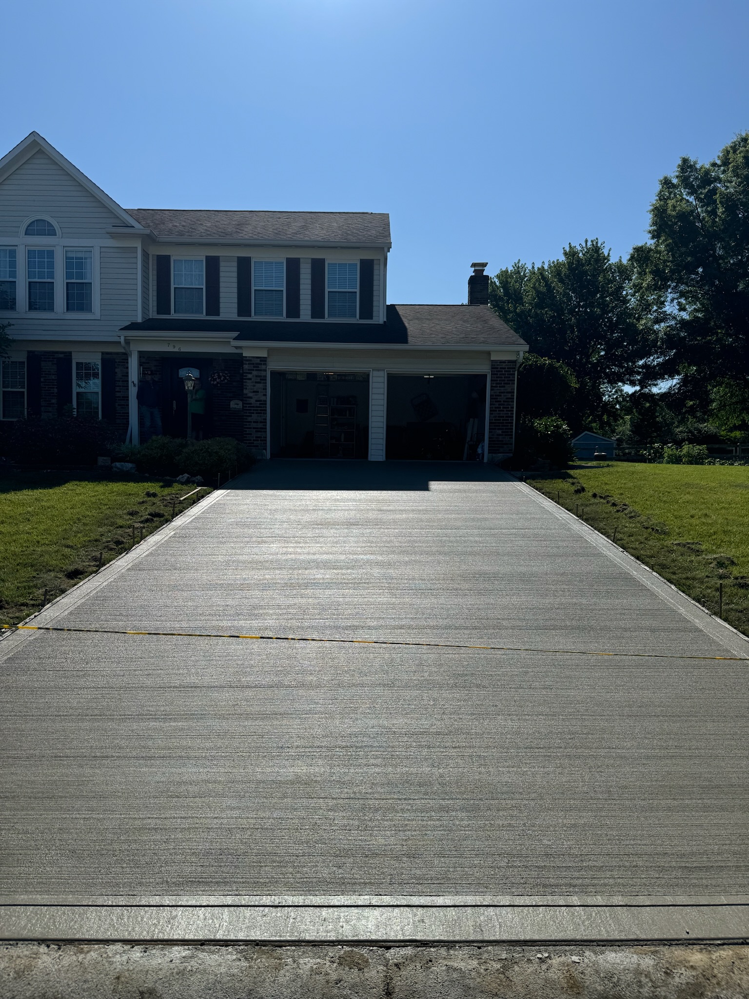 Concrete driveway