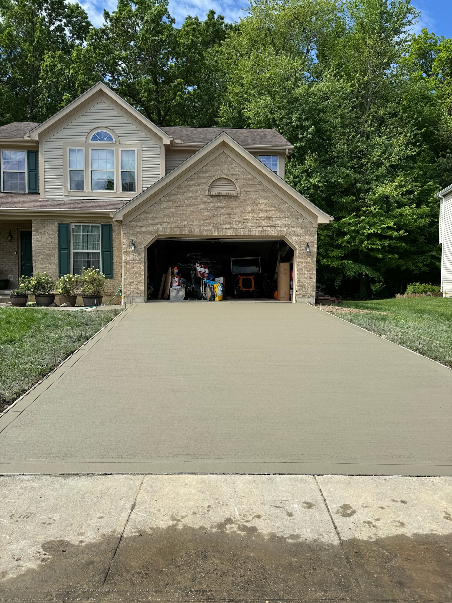 Concrete driveway