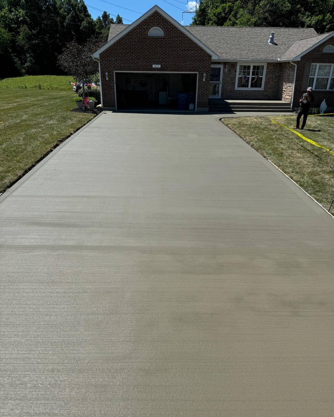 Completed driveway