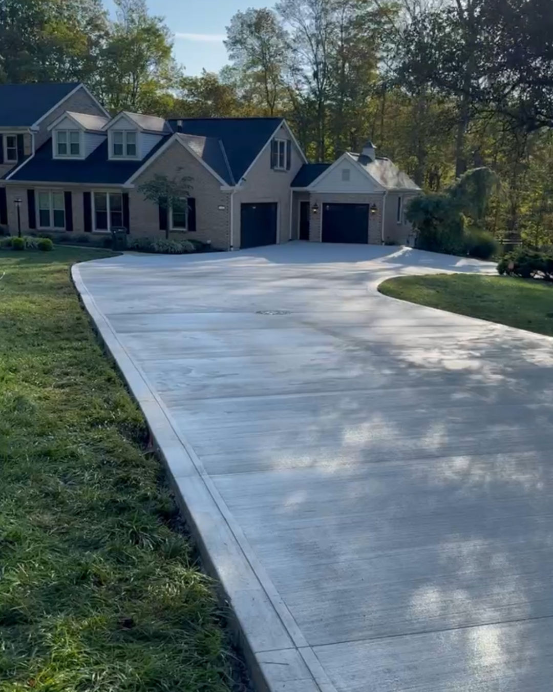 Concrete driveway